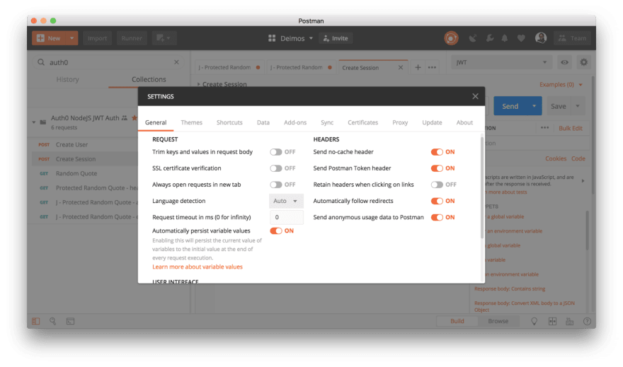 Under your Settings, toggle off “Automatically persist variable values”