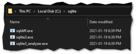 SQLite Executables on PC