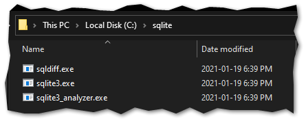 SQLite Executables on PC