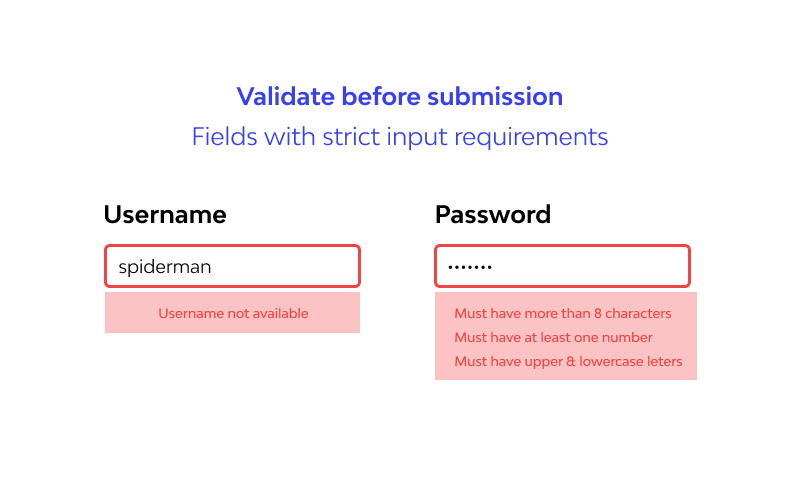 Validate input