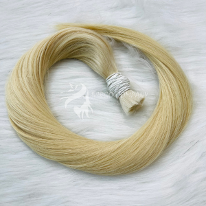 Bulk hair natural straight color Pla