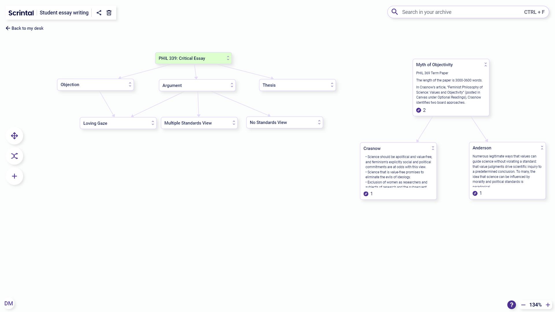 Scrintal as a free spatial alternative to Obsidian for students and researchers writing a research paper, conducting literature reviews, creating a bibliography, or simply taking notes.