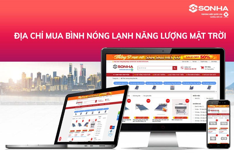 Máy Nước Nóng Năng Lượng Mặt Trời Sơn Hà ƯU ĐÃI 35%