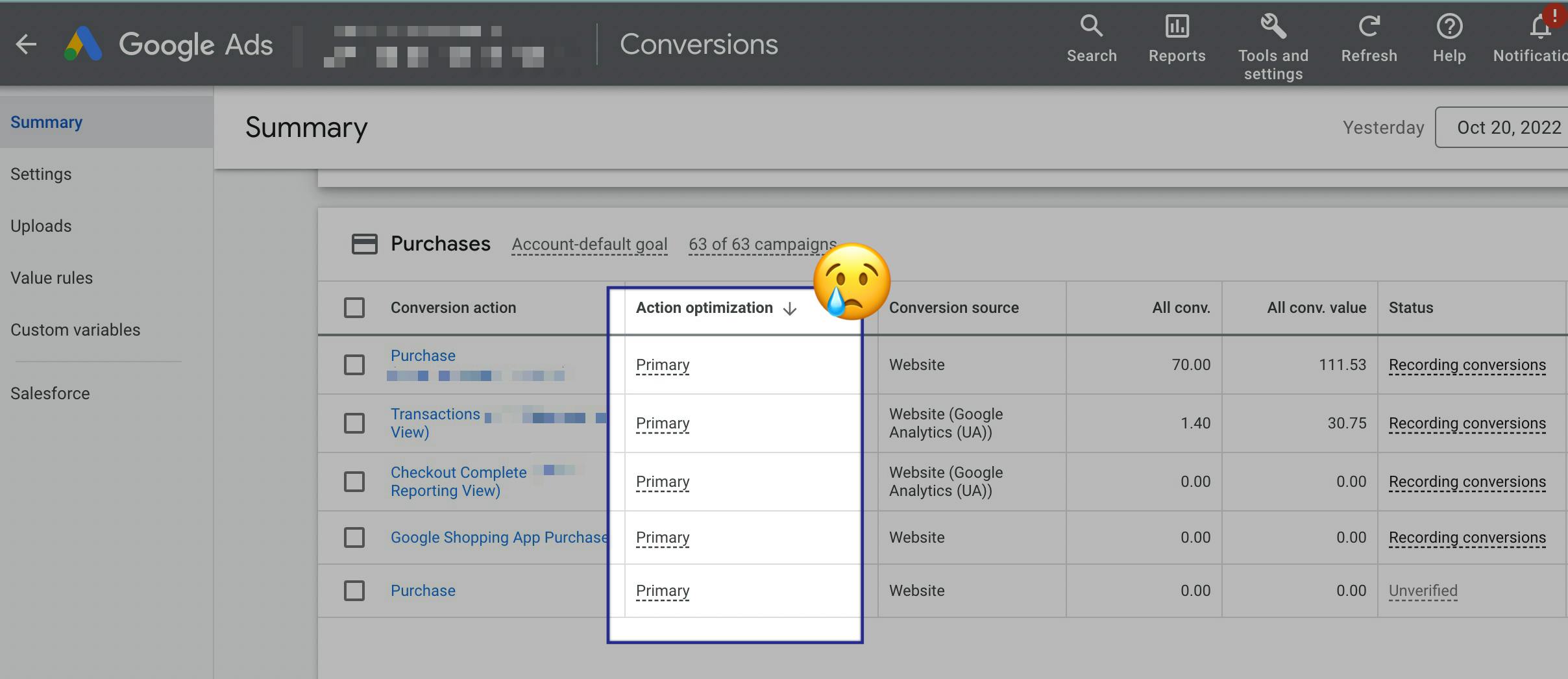 Google Ads Multiple Primary Conversions