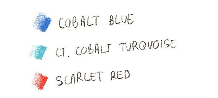 An example of a labelled colour swatch