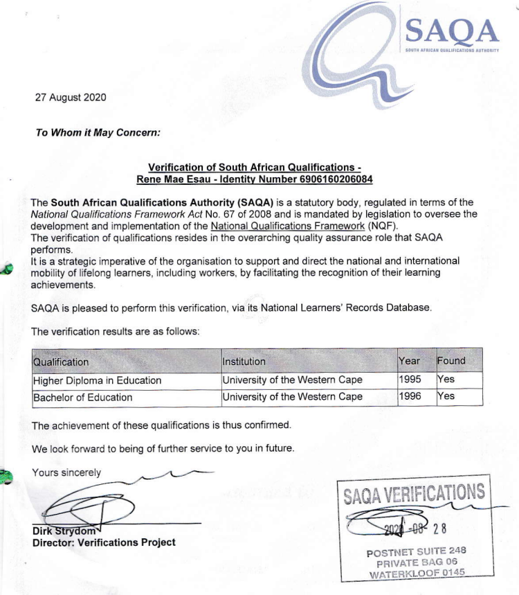 South African SAQA Verification.PNG