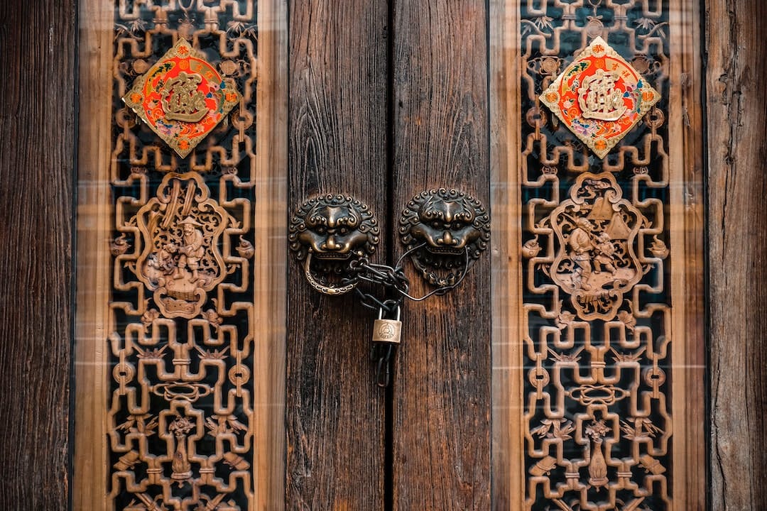 locked wooden door