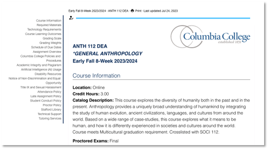 A screenshot of a course information

Description automatically generated, Picture