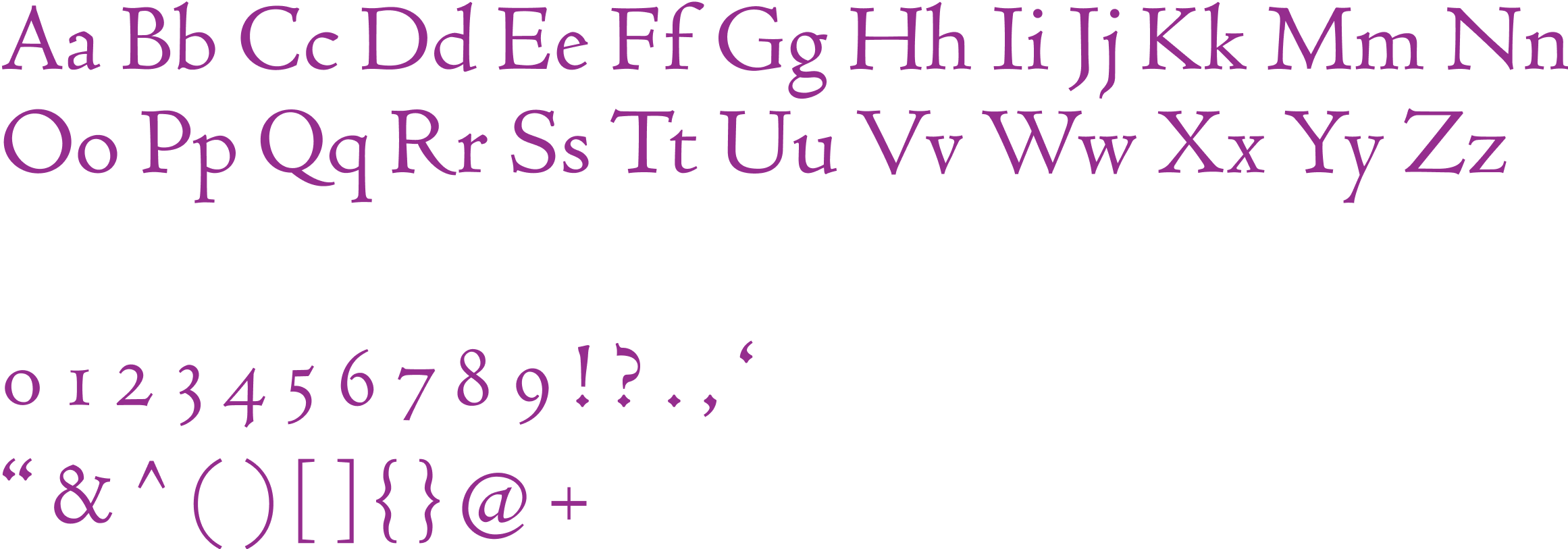 Coelacanth Aa Bb Cc Dd Ee Ff Gg Hh Ii&nbsp;Jj Kk Mm Nn Oo Pp Qq Rr Ss Tt Uu Vv Ww Xx Yy Zz 0 1 2 3 4 5 6 7 8 9 ! _ . , ‘ “ & ^ ( ) [ ] { } @ +.png