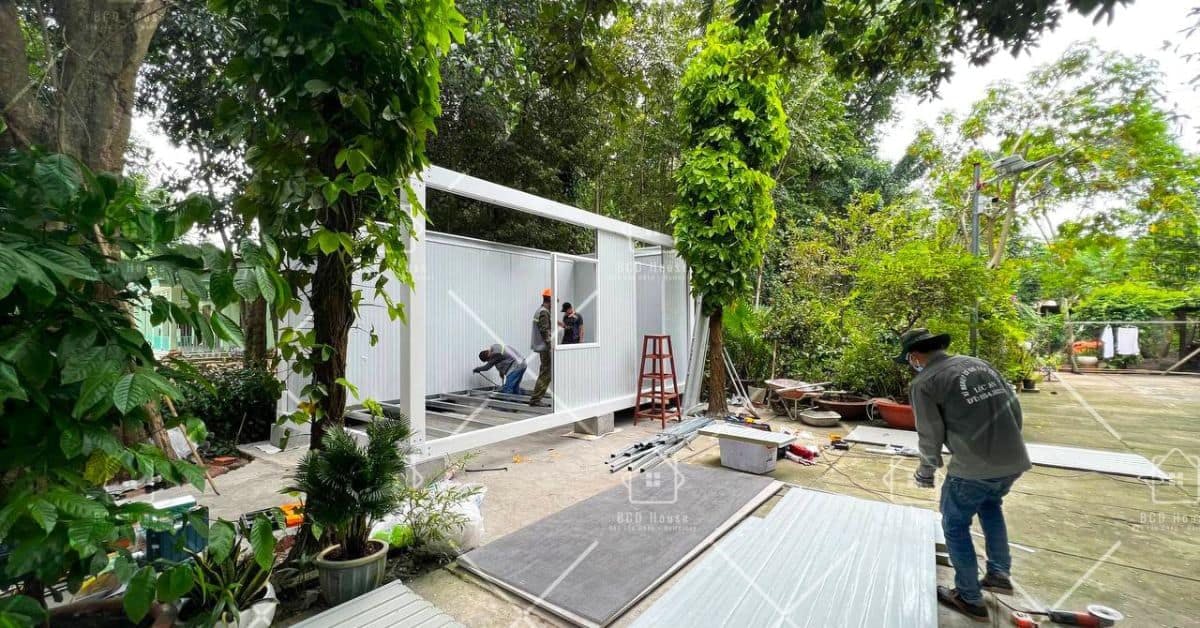 Quy trình thi công xây nhà lắp ghép bằng bê tông nhẹ