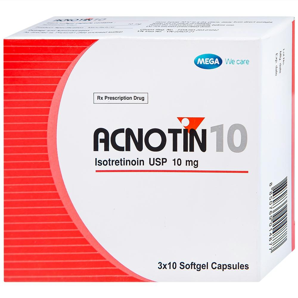 Thuốc uống trị mụn Acnotin 10mg