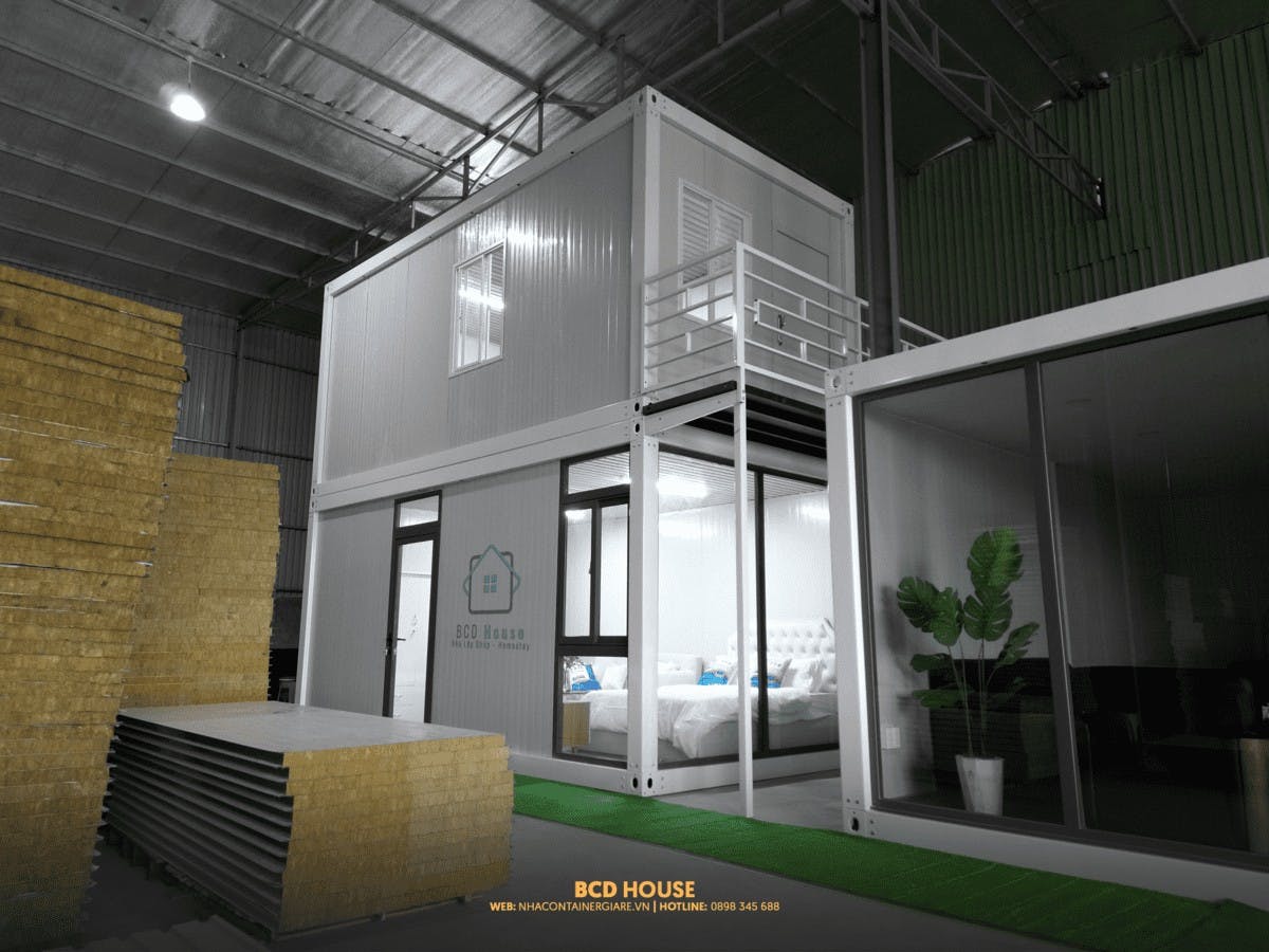 Mẫu nhà tiền chế lắp ghép 2 tầng là giải pháp tiết kiệm diện tích mặt bằng