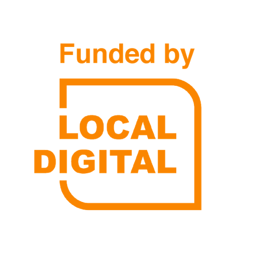 The 'Funded by Local Digital' logo

The logo in orange
