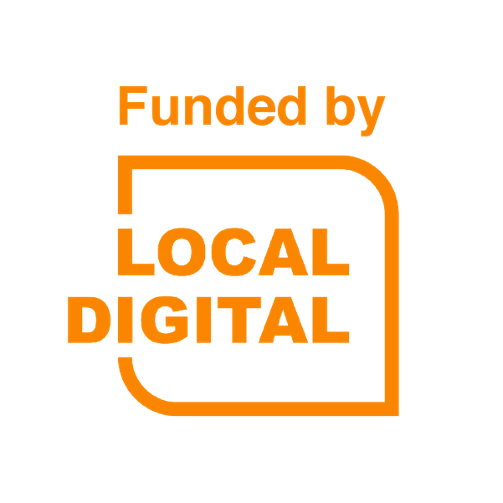 The 'Funded by Local Digital' logo

The logo in orange