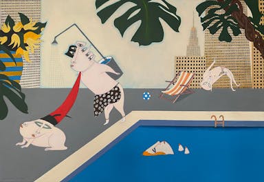 49_Milorad_Krstic_Paintings_Domestic-Scene-Manhattan_after_Hockney_120x80x4cm2023.jpg