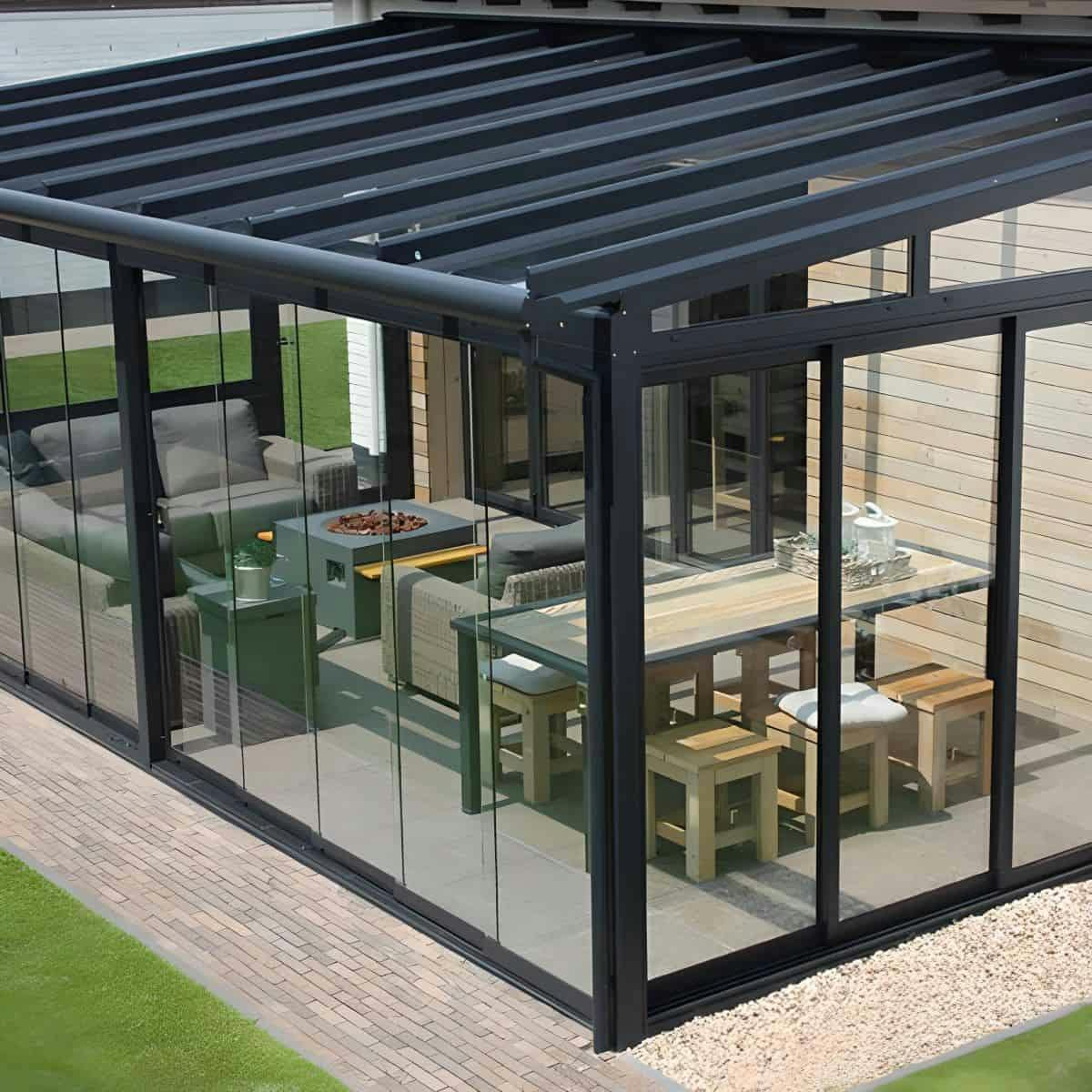 Lựa chọn kính cường lực làm nhà lắp ghép giúp cho ngôi nhà trở nên thông thoáng, thoải mái