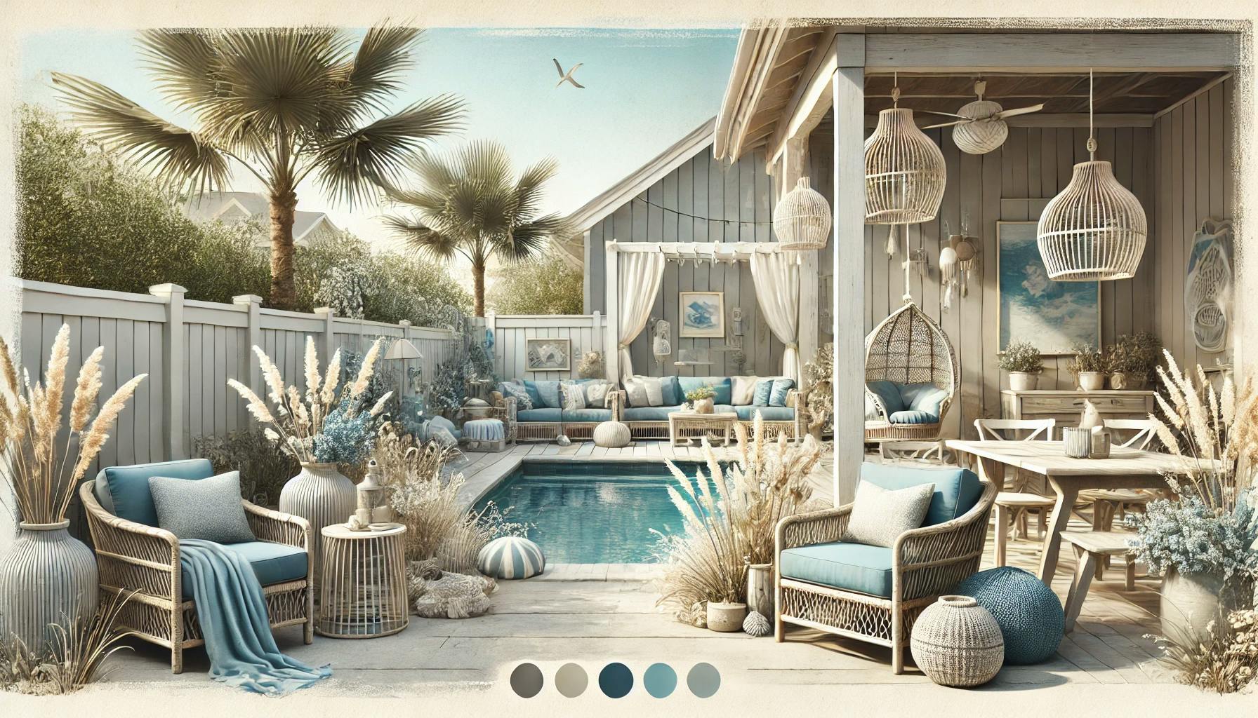 DALL·E 2024-07-09 12.35.06 - A banner image for a design document featuring Coastal style in a Florida backyard. The banner should include elements such as a beach-inspired pool, .webp