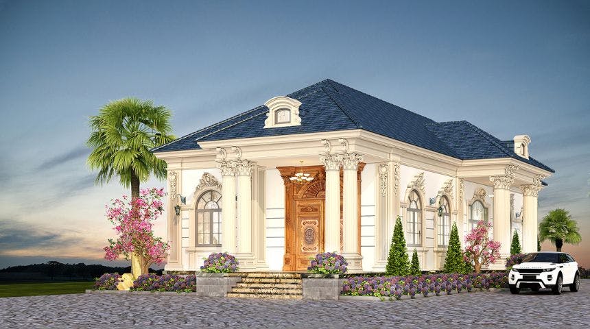 Villa san vuon 1 tang mai Nhat Co Dien dep tai Bac Giang 1.jpg