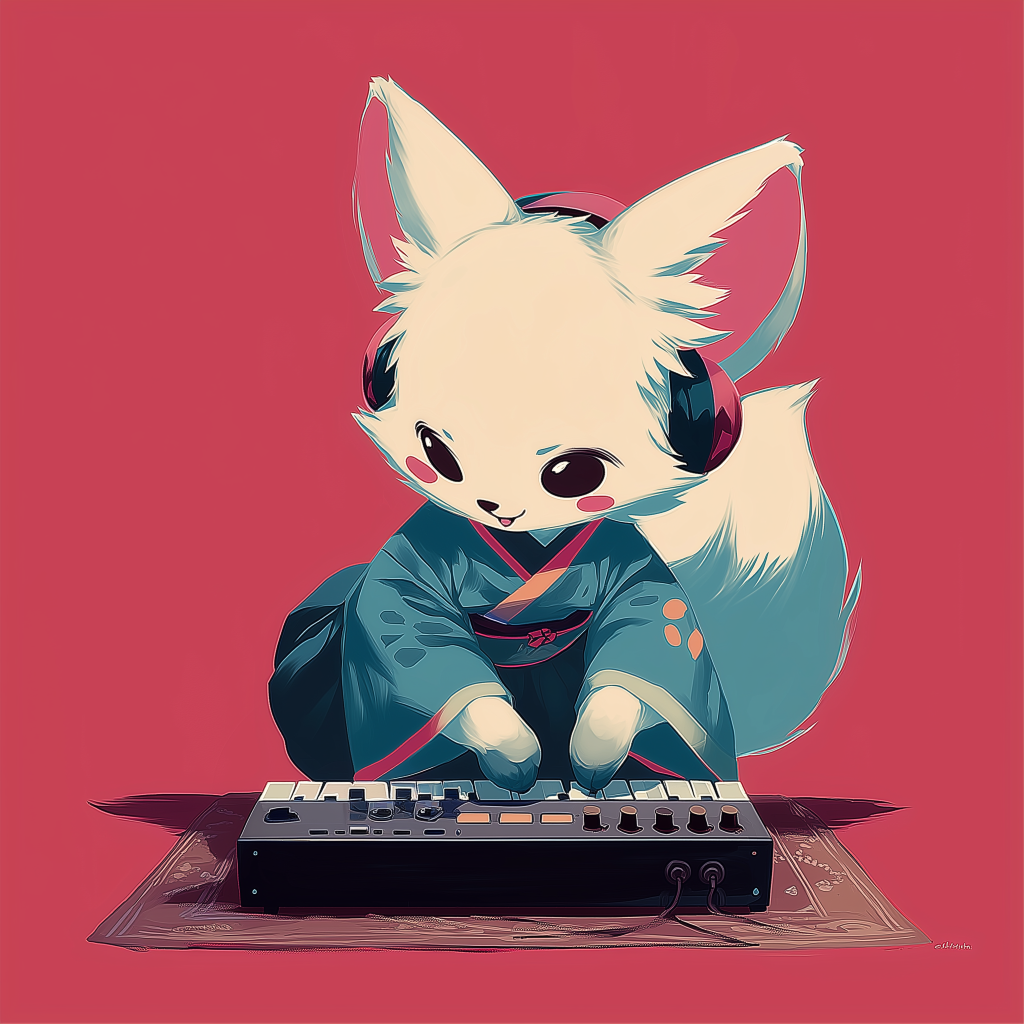 juliuszfedyk_shirune_the_fox_making_music_on_a_midi_keyboard_kn_1480cbab-14e1-4f92-b0dc-0853c6f1413c.png
