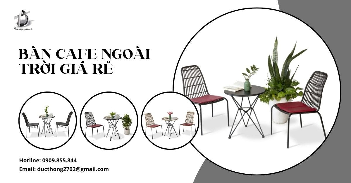 bàn ghế cafe ngoài trời giá rẻ