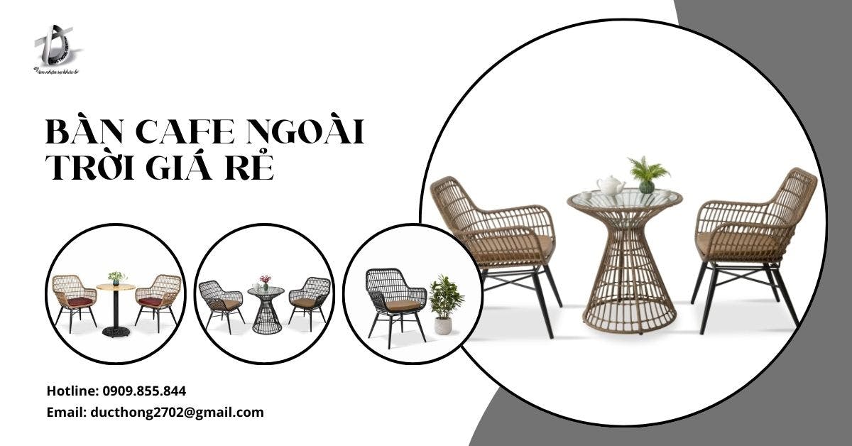 bàn ghế cafe ngoài trời giá rẻ