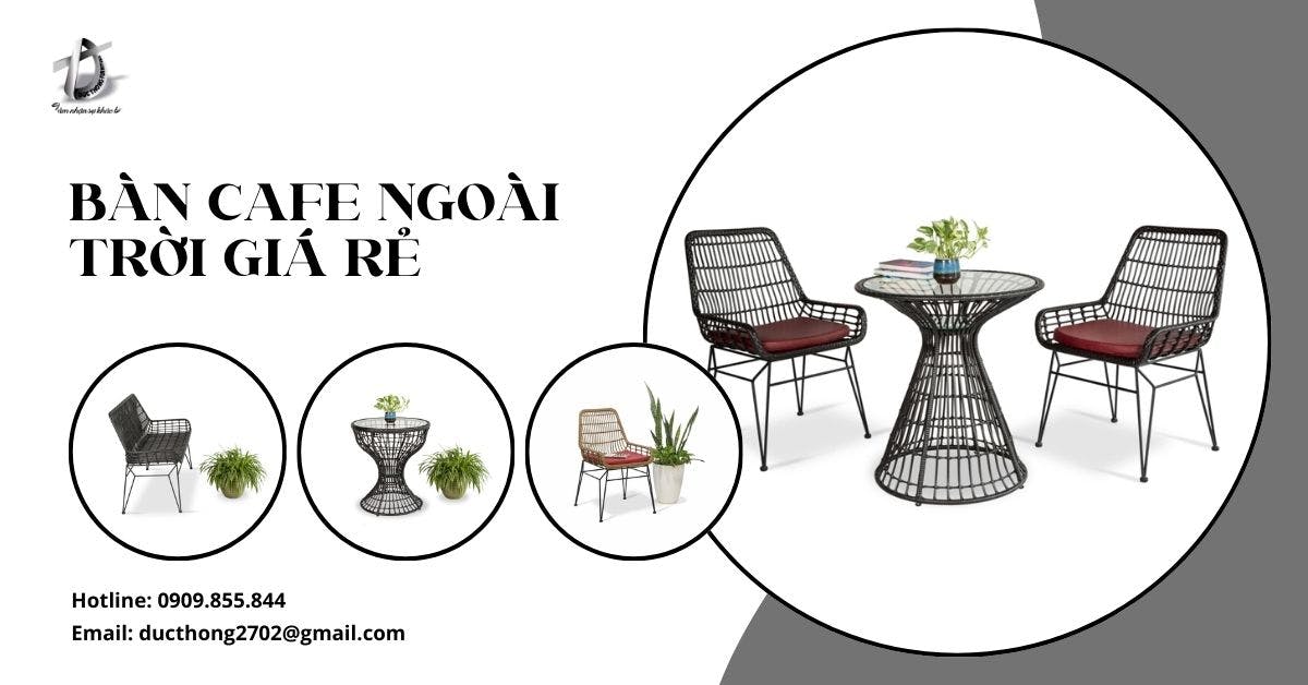 bàn ghế cafe ngoài trời giá rẻ