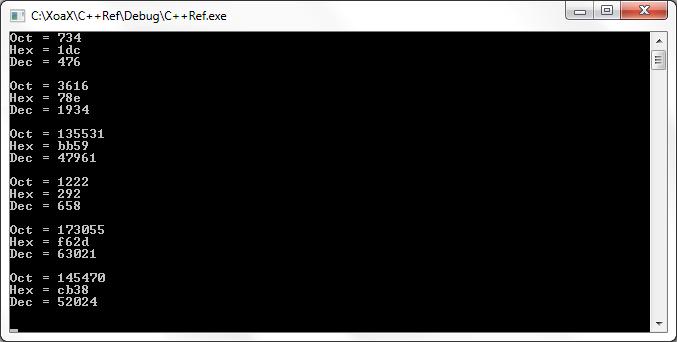 Program Output