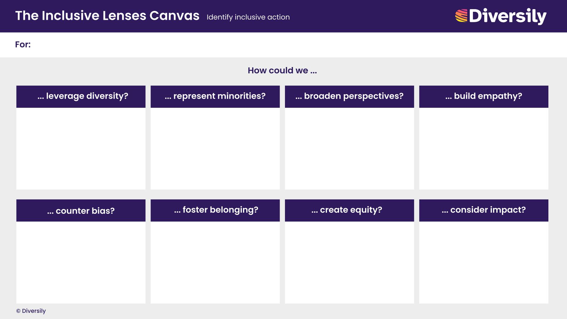 The Diversily Inclusive Lenses Canvas