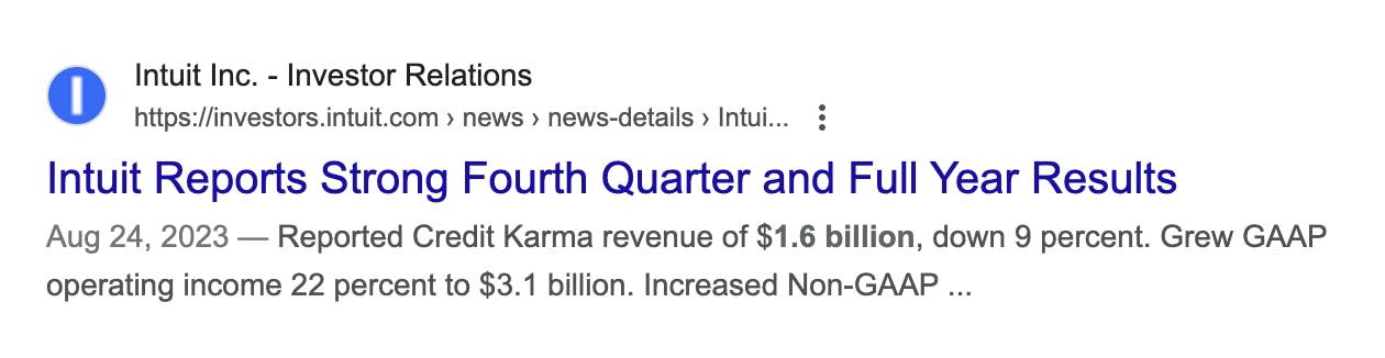 CreditKarma Revenue