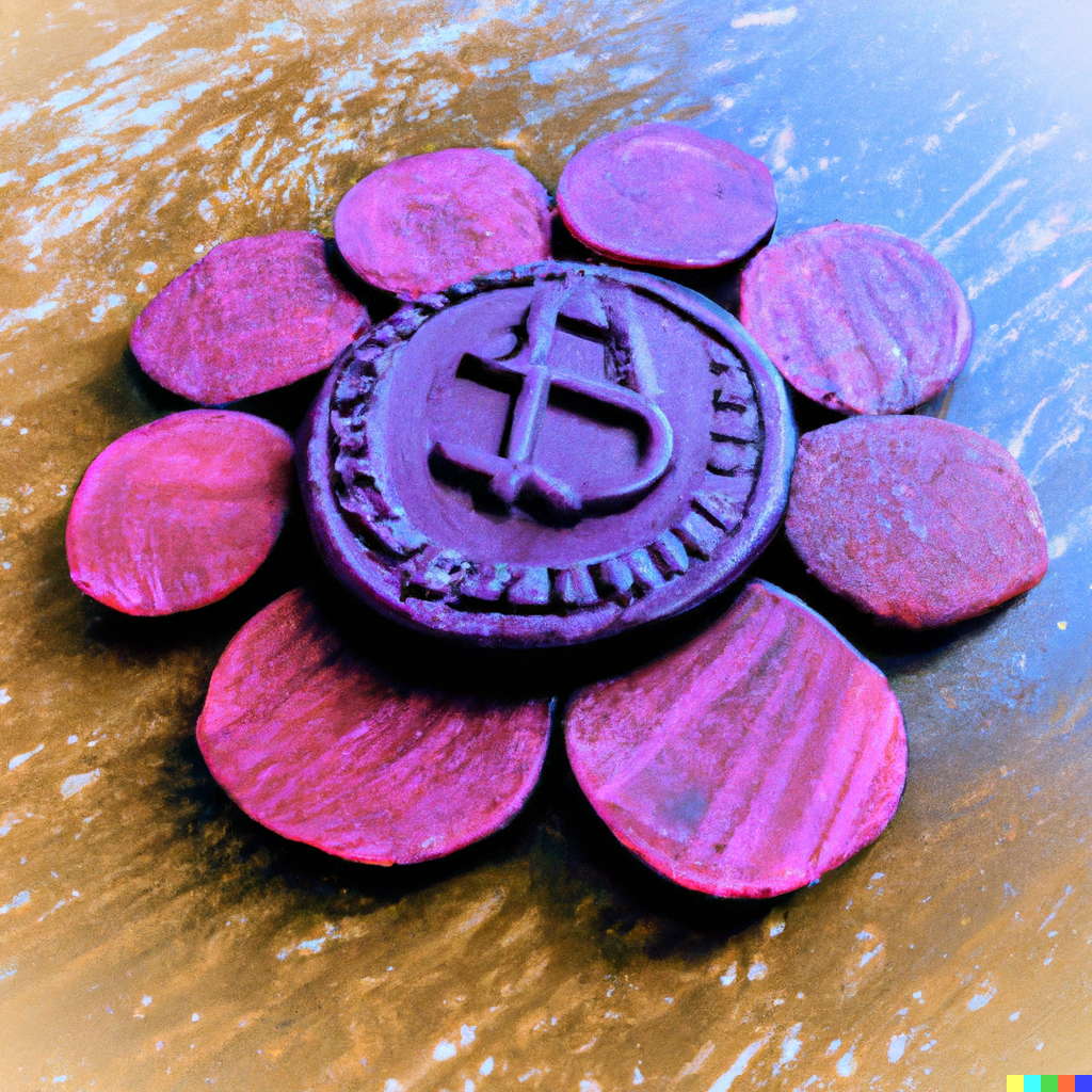 DALL·E 2022-11-18 15.15.02 - a crypto coin made of beets.png