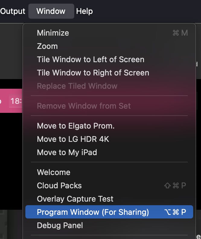 program-window