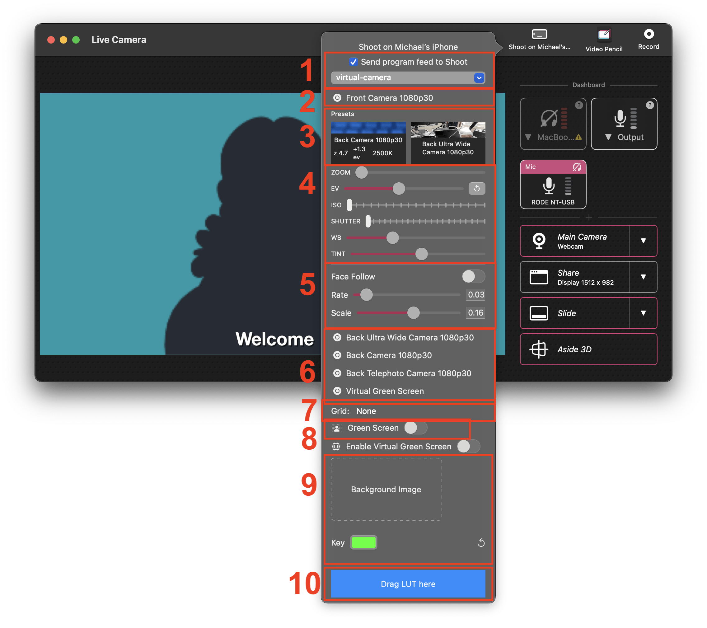 shoot-settings