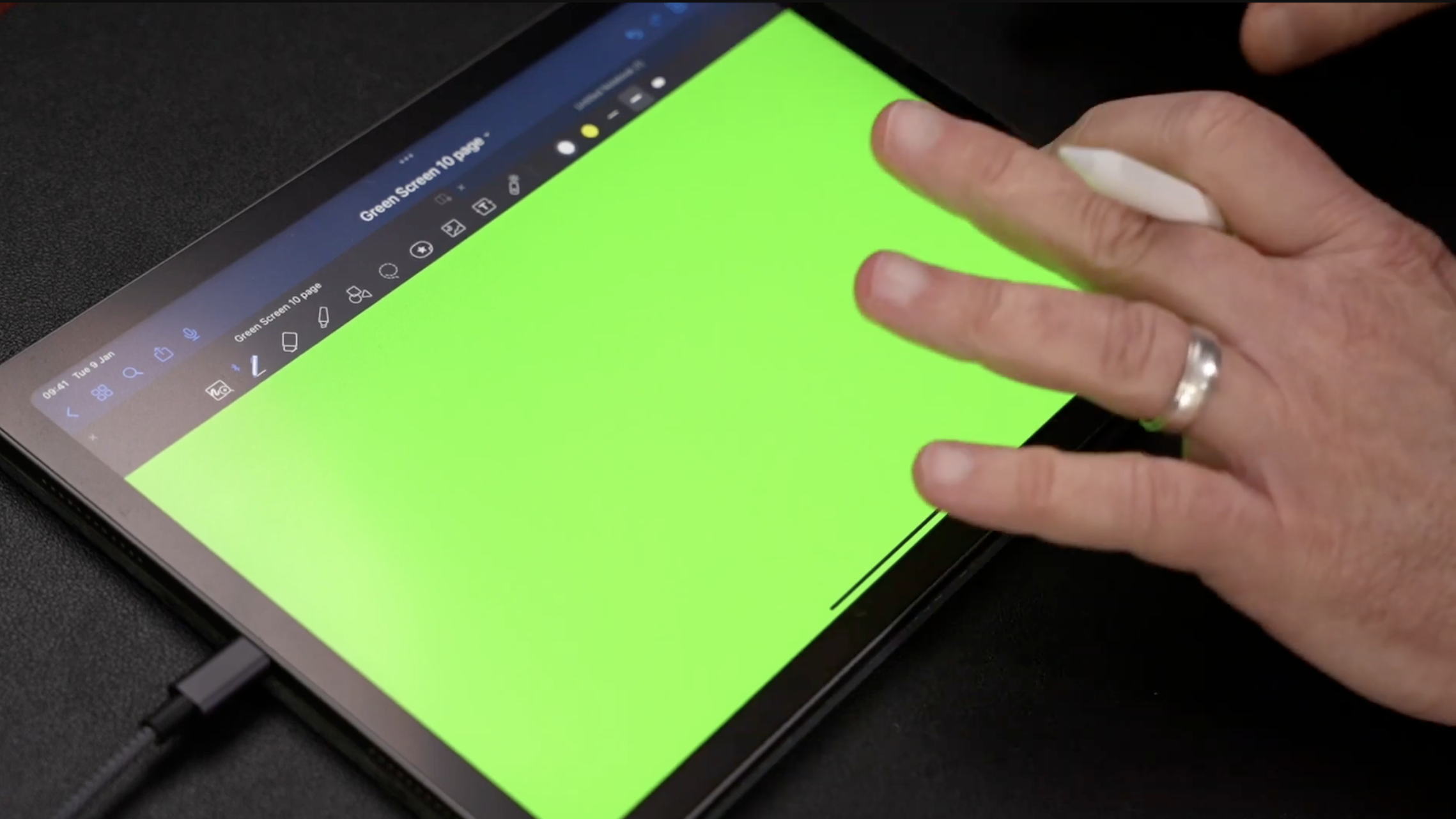 green-ipad