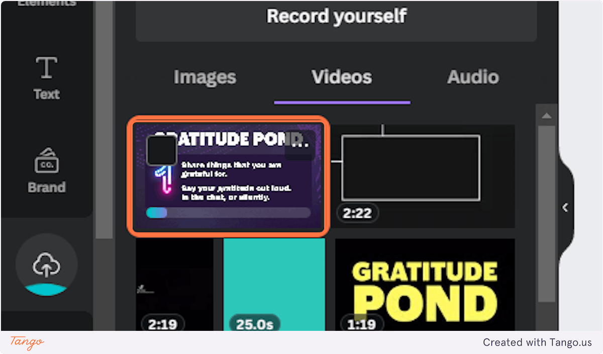 Click the video once uploaded in Canva to add it to your design