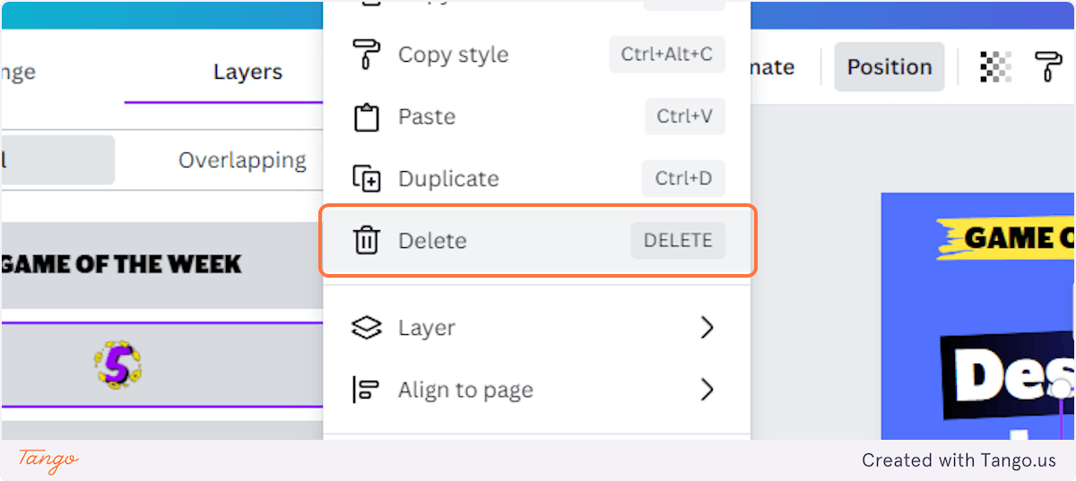 Delete any of the template design you don't want