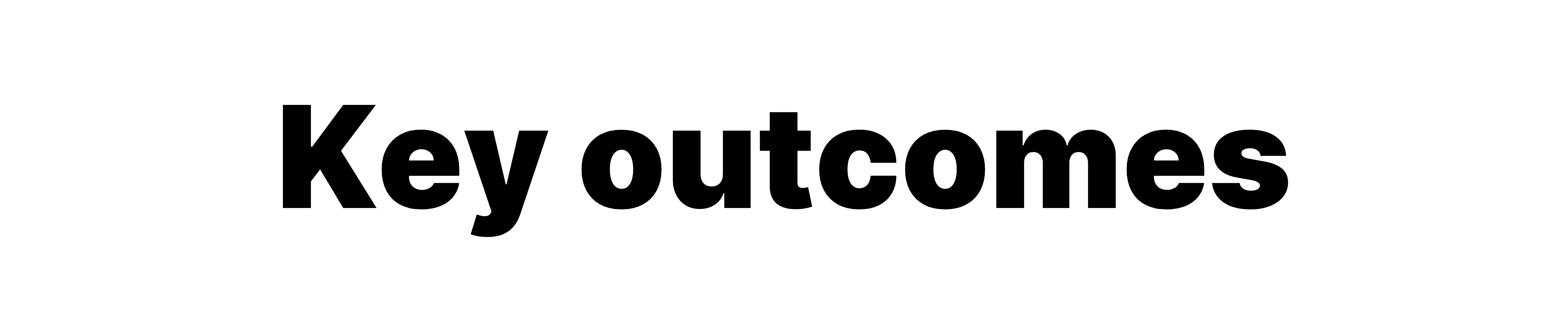 Key outcomes