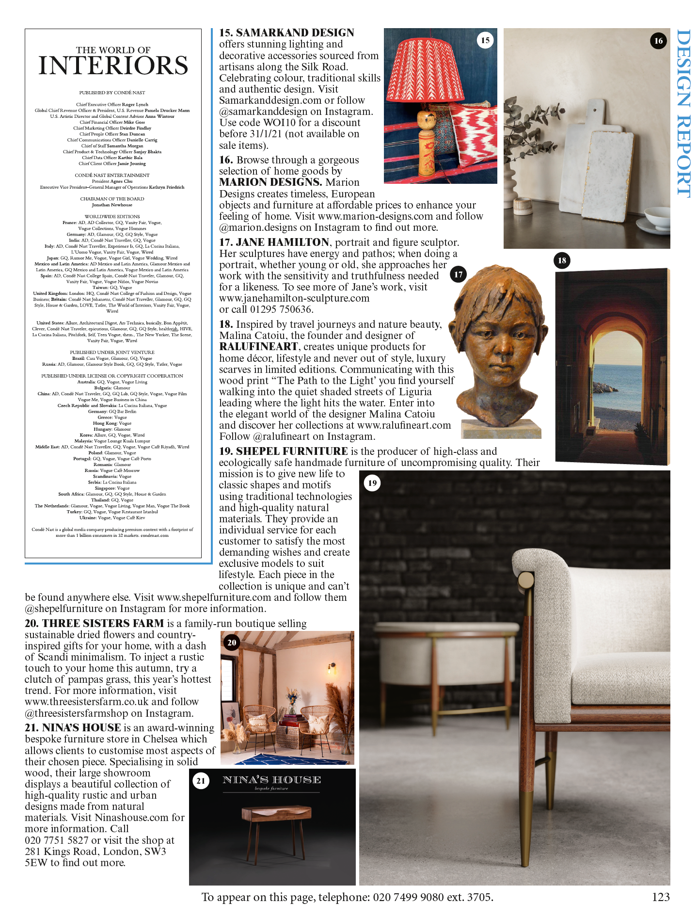 Marion Designs As Seen In The World of Interiors
