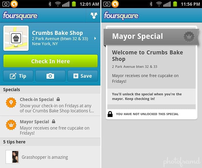 Foursquare mayor