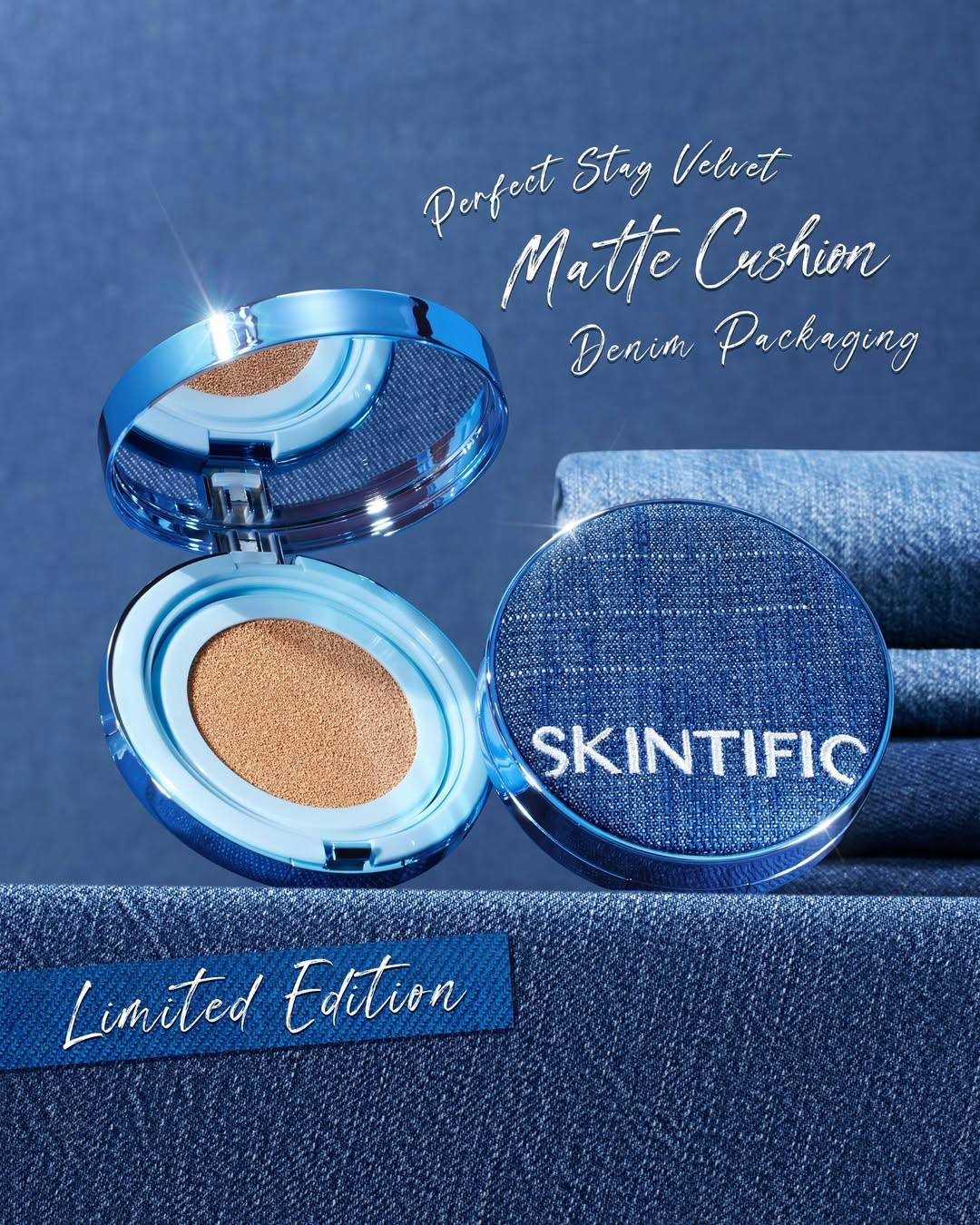 Denim lovers, this one’s for YOU!🫶 Perfect Stay Velvet Matte Cushion limited edition ini mampu memberikan tampilan flawless sepanjang hari serta mengontrol minyak, sehingga wajah tetap fresh seharian. Ayo rate Deni.jpg