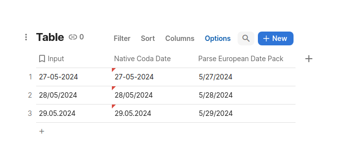 Parse European Date Pack, extend Coda with Parse... - Coda